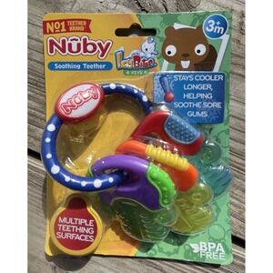Nuby Soothing Teether Icy Bite Keys Infant 3m+ BPA Free NEW